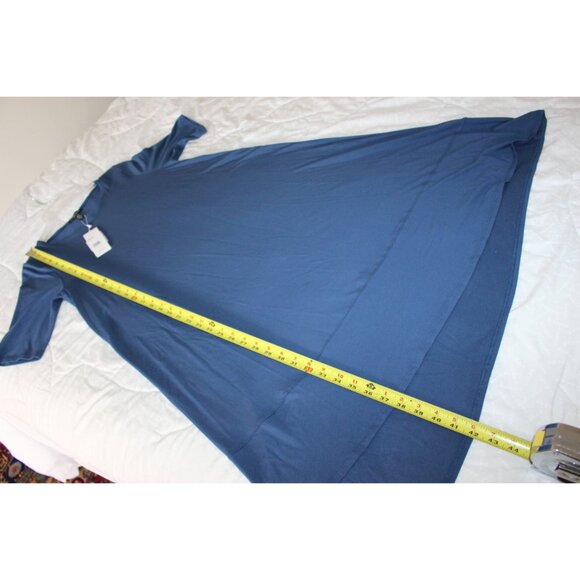 New w/Tags Eileen Fisher -Round Neck, Asymmetric Viscose Jersey Dress, S fits M - Picture 10 of 11